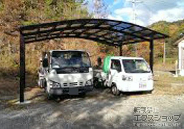 和歌山県福井市のLIXIL リクシル（トステム）のカーポート レイナツインポートグラン　積雪〜20cm対応 施工例