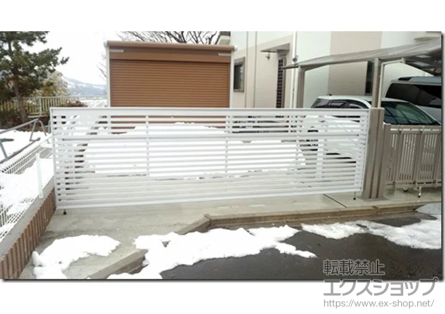宮城県仙台市のLIXIL リクシル(TOEX)のカーゲート、門扉 オーバードアS3型 手動式 施工例