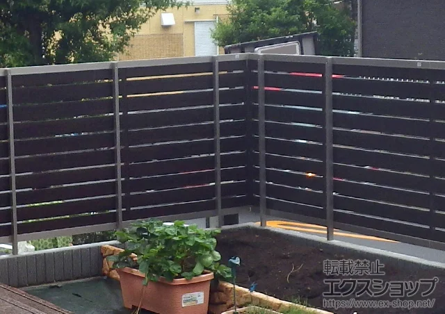 神奈川県松戸市ののフェンス・柵 ジオーナフェンス YS型 マテリアルカラー フリーポールタイプ 施工例