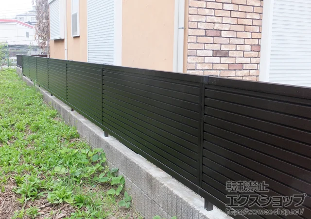 東京都名古屋市のYKKAPのフェンス・柵 エクスラインフェンス7型 自由柱 施工例