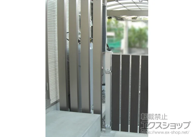 岐阜県札幌市のLIXIL(リクシル)のフェンス・柵 デザイナーズパーツ 枕木材　70×120 施工例