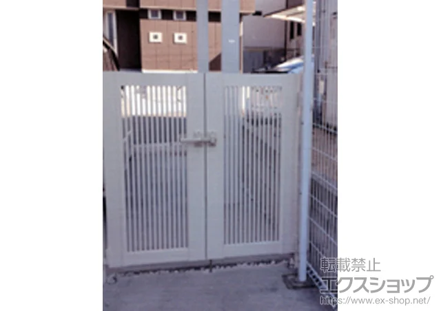 愛知県名古屋市のYKKAPの門扉 エクスライン門扉2型 両開き　門柱使用 施工例