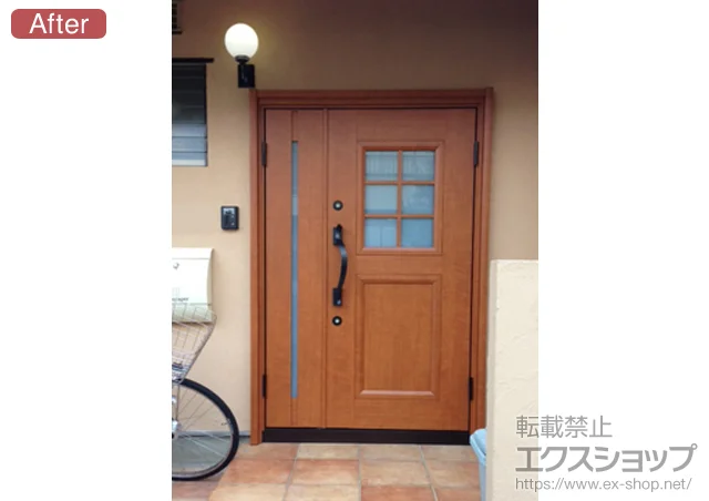 東京都松原市のLIXIL リクシル（トステム）の玄関ドア ラフォース R2 07型 施工例