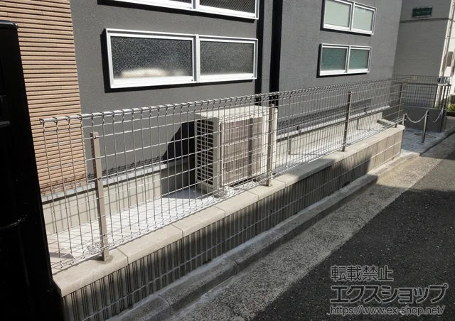 神奈川県町田市の三協アルミのフェンス・柵 ユメッシュZ型フェンス フリー支柱タイプ 施工例