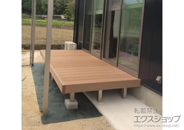 岡山県多摩市のYKKAPのウッドデッキ リコステージII 単体 施工例