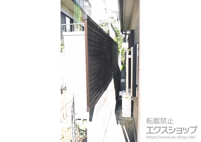 神奈川県横浜市のYKKAPのフェンス・柵 エクスラインフェンス7型 自由柱施工 施工例