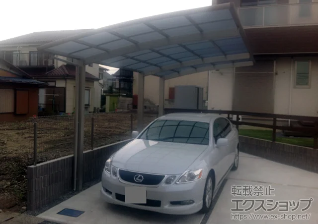 千葉県和泉市のLIXIL リクシル（トステム）のカーポート レイナポートグラン 延長　積雪〜20cm対応 施工例