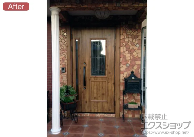 埼玉県八潮市の三協アルミの玄関ドア ラフォース R2 56型 施工例