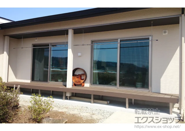 山形県西東京市のYKKAPのウッドデッキ レストステージ 幕板納まり＋ソーラーブロックライト 施工例