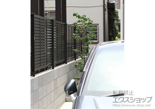 東京都多摩市のLIXIL リクシル(TOEX)のフェンス・柵 エクスラインフェンス5型 自由柱施工 施工例