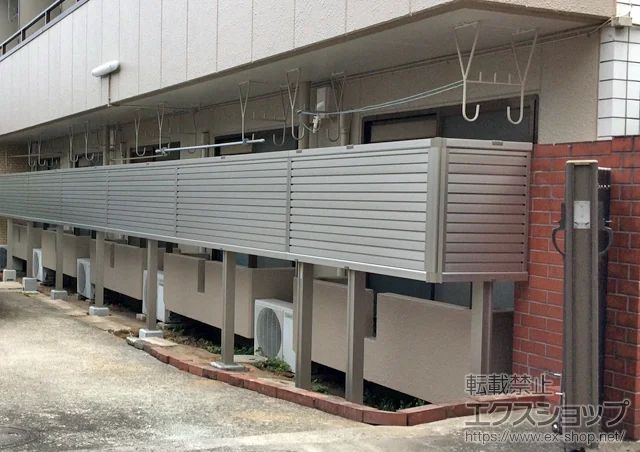 神奈川県横浜市のYKKAPのフェンス・柵 レスティナフェンス7型 2段支柱施工 施工例