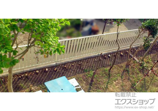 静岡県川崎市のLIXIL リクシル(TOEX)のフェンス・柵 ハイミレーヌR4型フェンス フリーポールタイプ 施工例