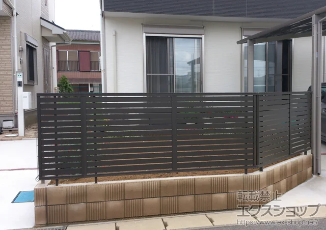 千葉県長野市のYKKAPのフェンス・柵 プレスタフェンス7Y型 フリーポールタイプ 施工例