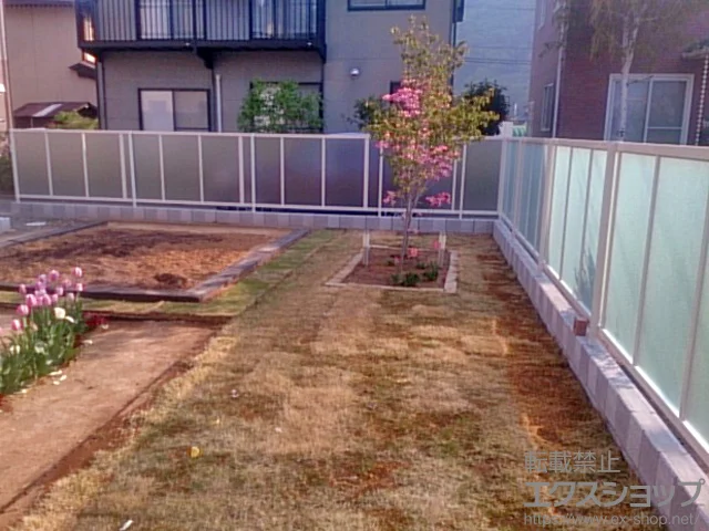長野県座間市のYKKAPのフェンス・柵 ライシスフェンスP型 フリーポールタイプ 施工例
