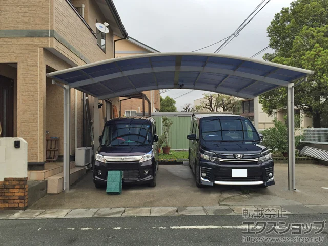 熊本県鹿屋市のYKKAPのカーポート プレシオスポート ワイド 積雪〜20cm対応 施工例