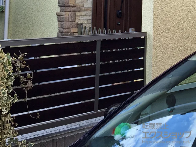宮城県鶴岡市のLIXIL(リクシル)のフェンス・柵・塀 セレビューフェンスRP3型 自在柱式 施工例