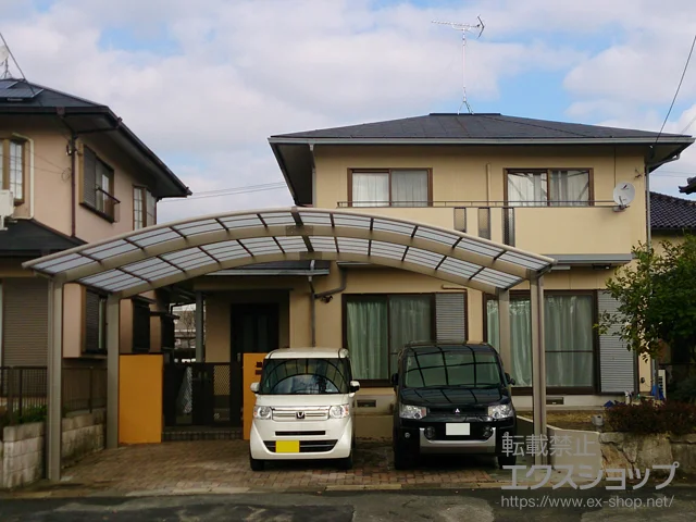福岡県倉敷市のYKKAPのカーポート リベルポートシグマIII 3台用　積雪〜20cm対応 施工例