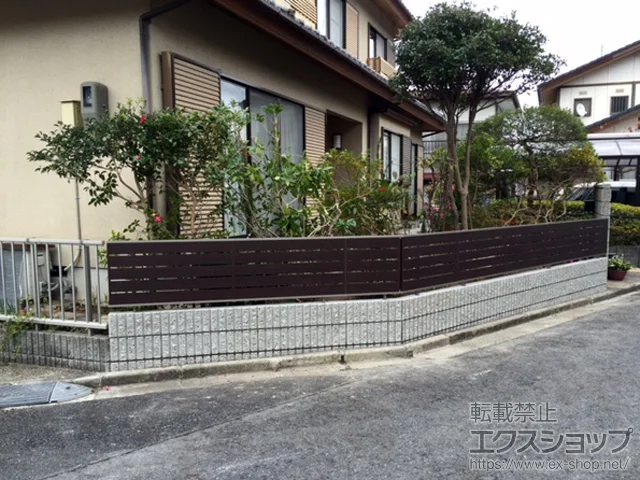 滋賀県横浜市のYKKAPのフェンス・柵 ジオーナフェンスYS型 フリーポールタイプ 施工例