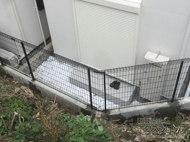 神奈川県藤沢市のLIXIL リクシル(新日軽)のフェンス・柵 ハイグリッドフェンス11型 フリーポールタイプ 施工例