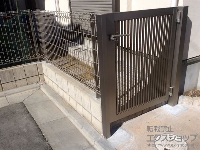 東京都北九州市のLIXIL リクシル(TOEX)のフェンス・柵 ハイグリッドフェンスN8型 フリーポールタイプ 施工例