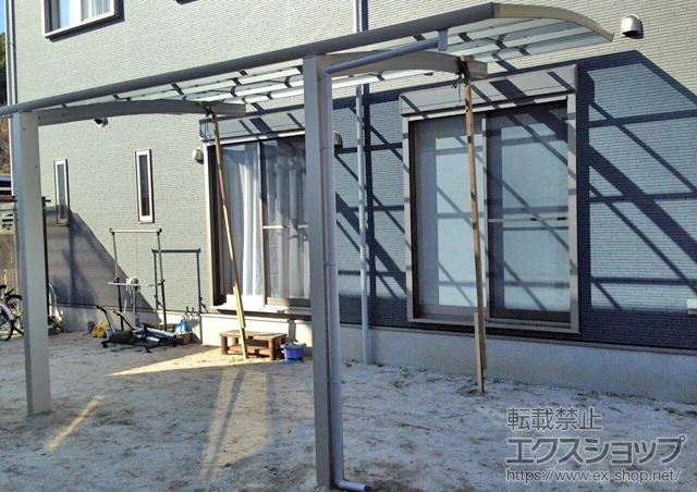 広島県福岡市ののテラス屋根、カーポート プレシオスポート 積雪〜20cm対応 施工例