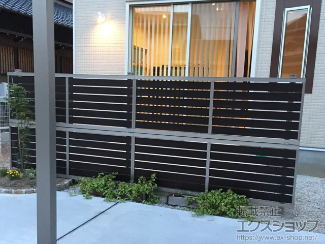 愛知県仙台市のValue Selectのフェンス・柵 セレビューフェンスRP3型 太横パネル　多段柱施工 施工例