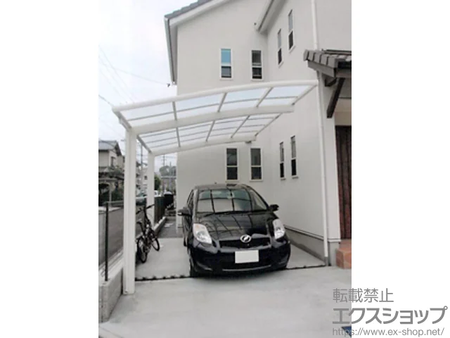 静岡県久喜市のYKKAPのカーポート カーブポートシグマIII 積雪〜20cm対応 施工例