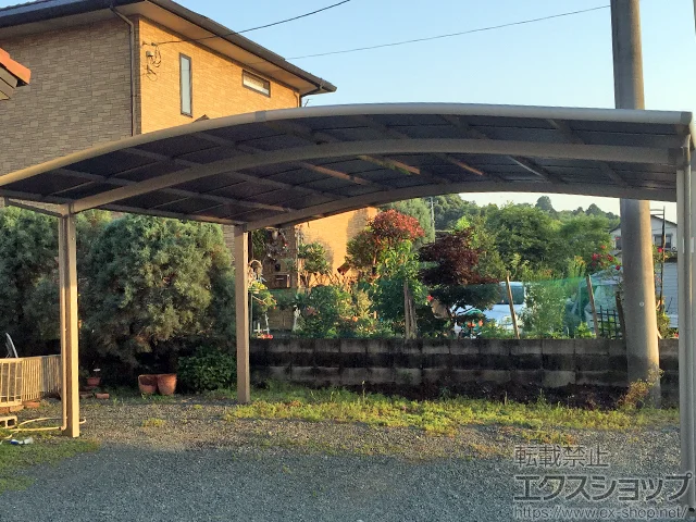 熊本県八王子市の四国化成のカーポート カーブポートシグマIII ワイド 積雪〜20cm対応 施工例