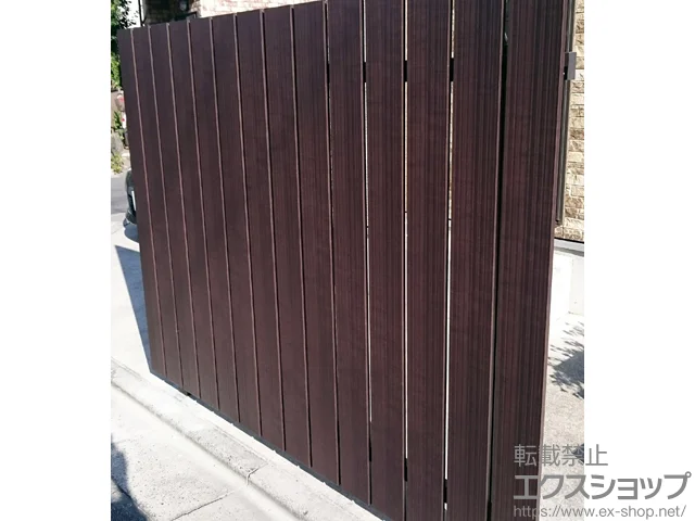 東京都広島市のYKKAPのフェンス・柵 Dスクリーン（ユニット）縦張り/リプル平板 施工例
