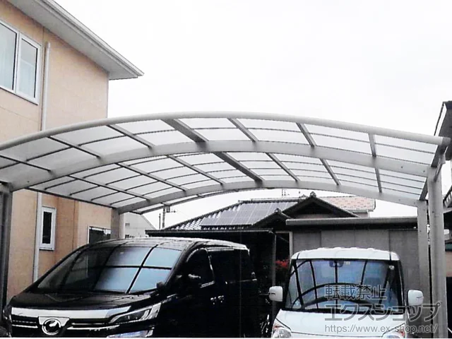 栃木県高松市のYKKAPのカーポート レイナツインポートグラン 積雪〜20cm対応 施工例