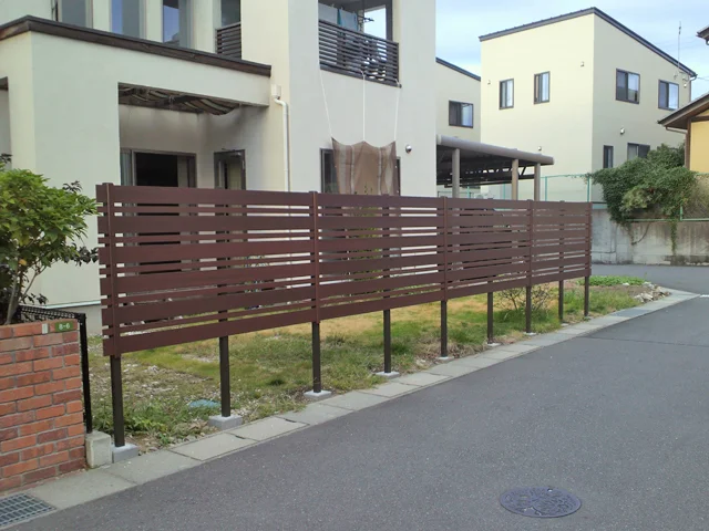 長野県千葉県市ののフェンス・柵、門扉 マイティウッド 施工例