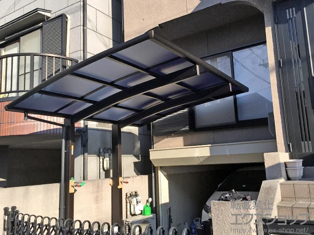京都府広島市のYKKAPのカーポート プレシオスポート 積雪〜20cm対応 施工例