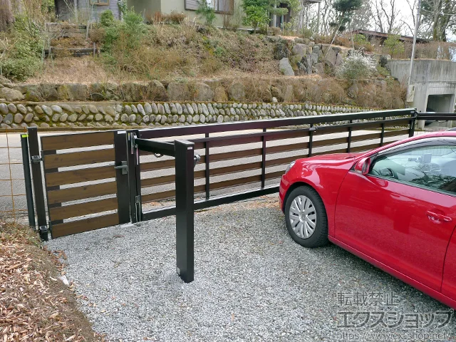 神奈川県伊豆市のValue Selectのカーゲート ラビーネM3型 ワイド 手動式 施工例
