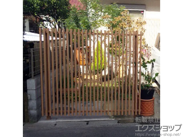 神奈川県横浜市のYKKAPのフェンス・柵 ルシアススクリーンフェンスS02型 自由柱施工 施工例