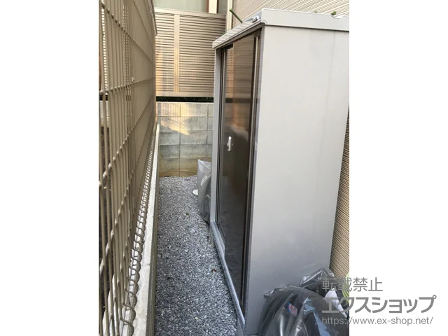 東京都調布市のイナバの物置・収納・屋外倉庫 シンプリー 一般型（MJX-134D-P-TB） 施工例