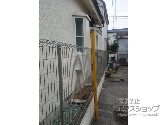 千葉県野田市のグローベンのフェンス・柵 イーネットフェンス1F型 自由柱 施工例