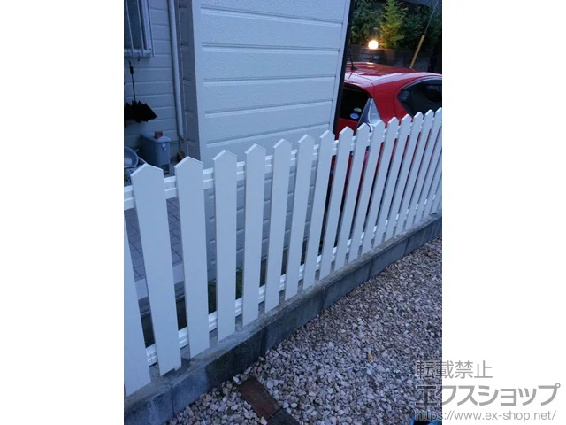神奈川県富岡市のYKKAPのフェンス・柵 レスティンフェンス7型 自由柱施工 施工例