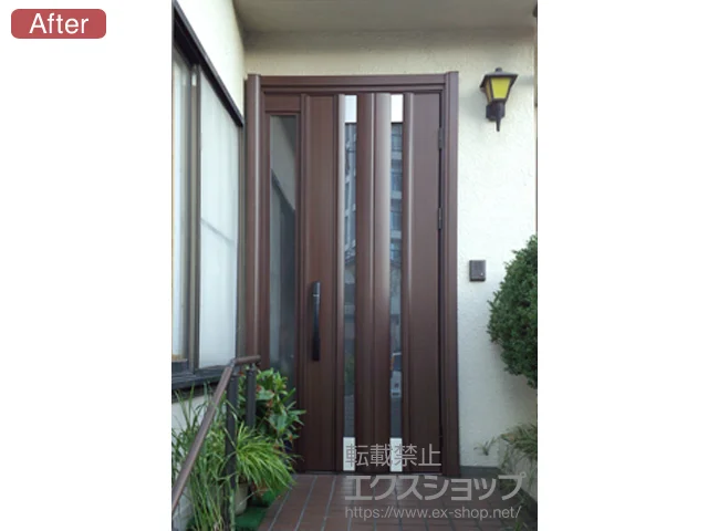 千葉県浦安市のYKKAP玄関ドア施工例(ドアリモ玄関ドア 断熱D4仕様 片袖 
