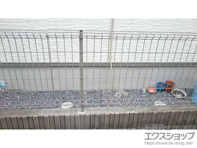 栃木県古河市の積水樹脂(セキスイ)のフェンス・柵 ハイグリッドフェンスUF8型 フリーポールタイプ 施工例