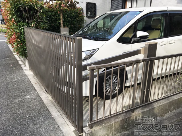 神奈川県横浜市のの門扉、カーゲート ワイドオーバードアS4型 電動式 施工例