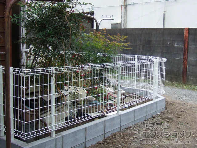 東京都名古屋市のLIXIL(リクシル)のフェンス・柵 ハイグリッドフェンスUF8型 フリーポールタイプ 施工例