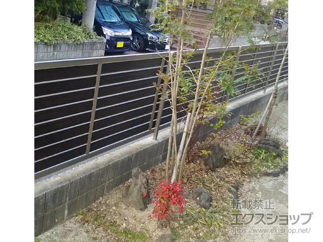 福岡県仙台市のYKKAPのフェンス・柵 セレビューフェンスRP3型　自由柱施工 施工例