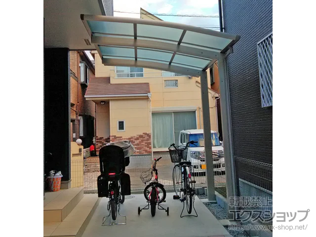 埼玉県北九州市の三協アルミのサイクルポート・自転車置き場 レイナポートグランミニ 積雪〜20cm対応 施工例