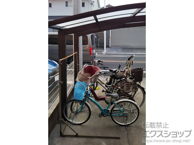 東京都揖保郡太子町の三協アルミのサイクルポート・自転車置き場 レイナポートグランミニ 積雪〜20cm対応 施工例