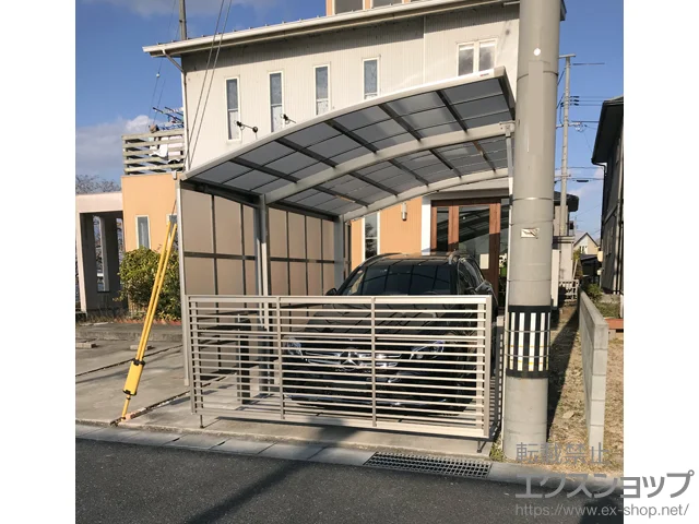 岡山県横浜市のの門扉、カーゲート オーバードアS1型 手動式 施工例
