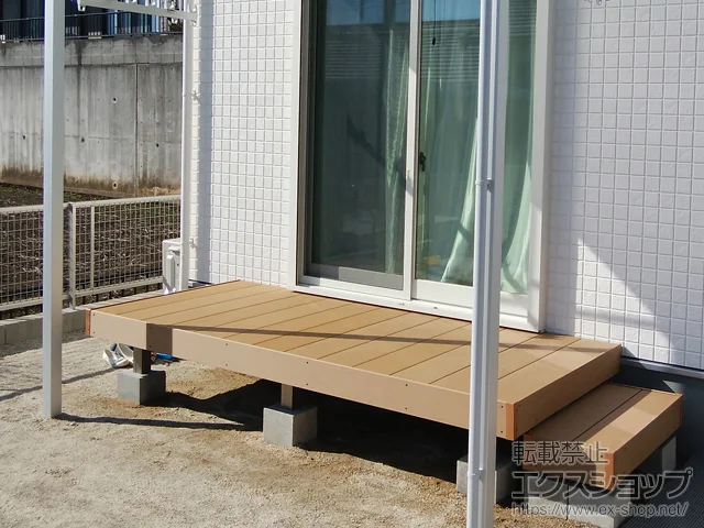 熊本県姫路市のLIXIL リクシル（トステム）のウッドデッキ レストステージ 幕板納まり 施工例