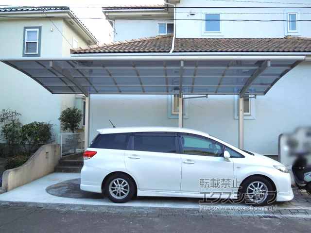 茨城県姫路市のYKKAPのカーポート レイナポートグラン 延長　積雪〜20cm対応 施工例