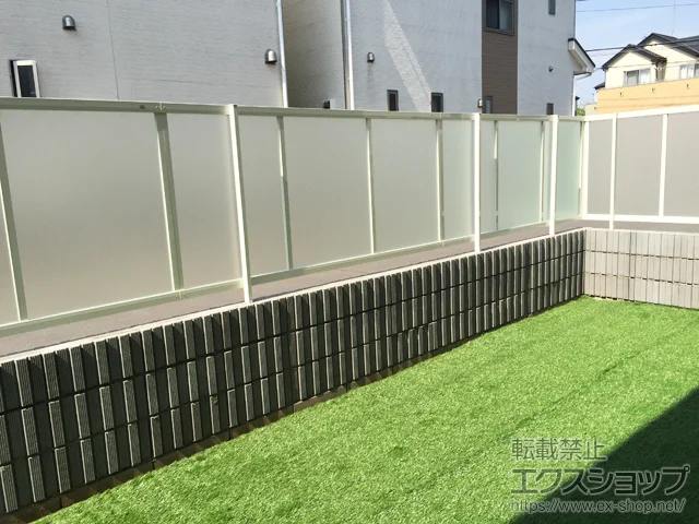 千葉県小平市の三協アルミのフェンス・柵 ライシスフェンスP型 フリーポールタイプ　 施工例