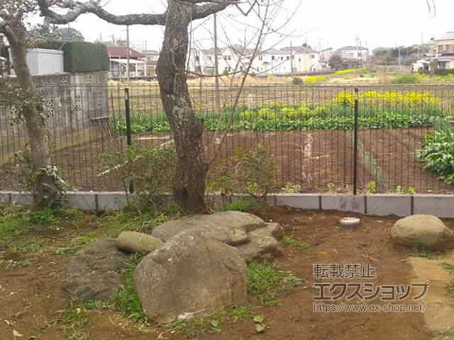 千葉県市原市のYKKAPのフェンス・柵 イーネットフェンス1F型 自由柱 〈水平地〉 施工例