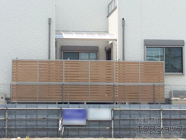 埼玉県佐倉市の積水樹脂(セキスイ)のフェンス・柵 セレビューフェンス RP3型 2段支柱 施工例